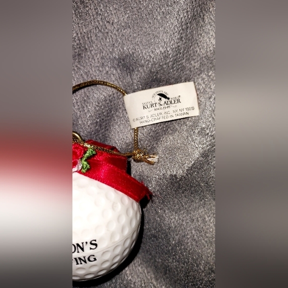 Vintage Kurt S. Adler White Golf Ball Ornament - Picture 3 of 3